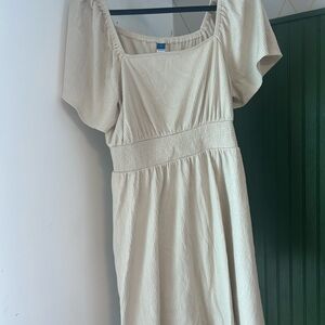 Old Navy Cream Midi Dress